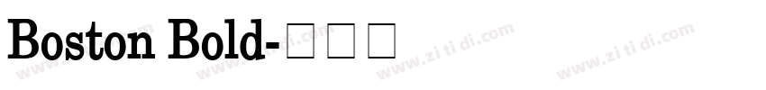 Boston Bold字体转换